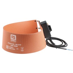 1 pcs - RS PRO Silicone Side Drum Heater, 125 x 940mm, 50l