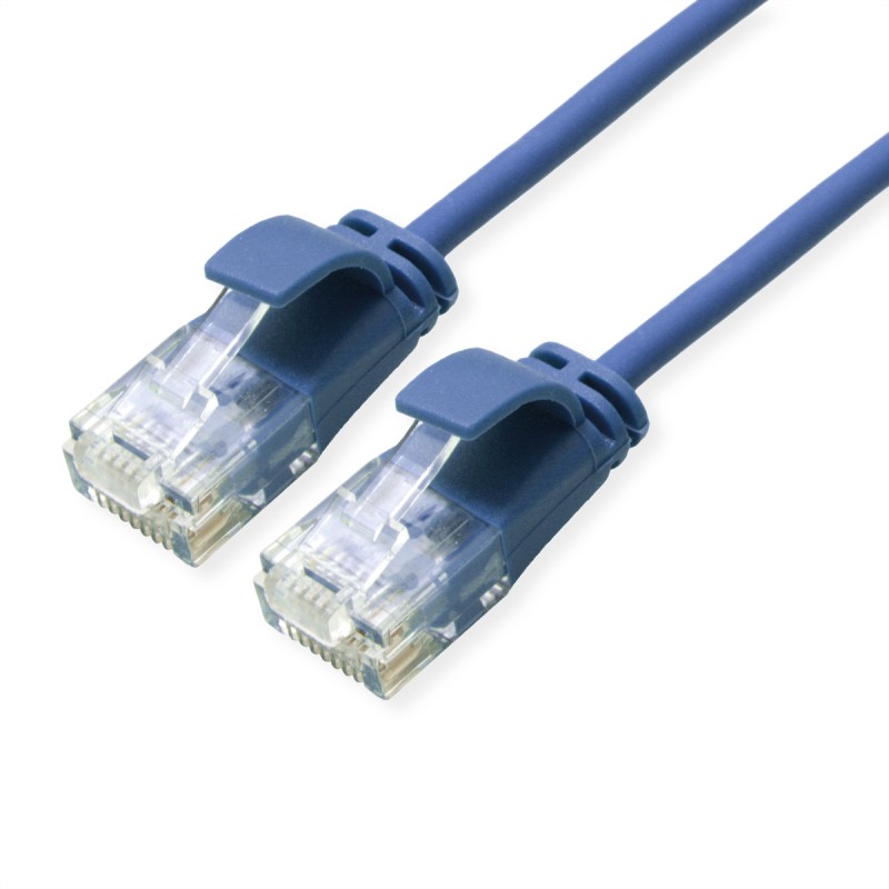 1 pcs - Roline Cat6a Straight Male RJ45 to Straight Male RJ45 Ethernet Cable, UTP, Blue LSZH Sheath, 5m