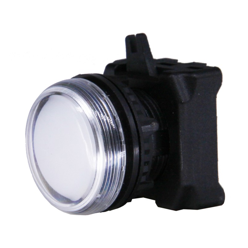 1 pcs - RS PRO White Pilot Light Head, 22.5mm Cutout