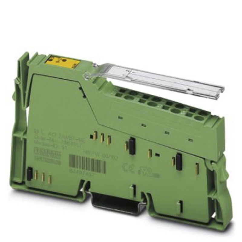 1 pcs - Phoenix Contact IB IL AO 2/U/BP-ME Series Terminal Block, Analogue