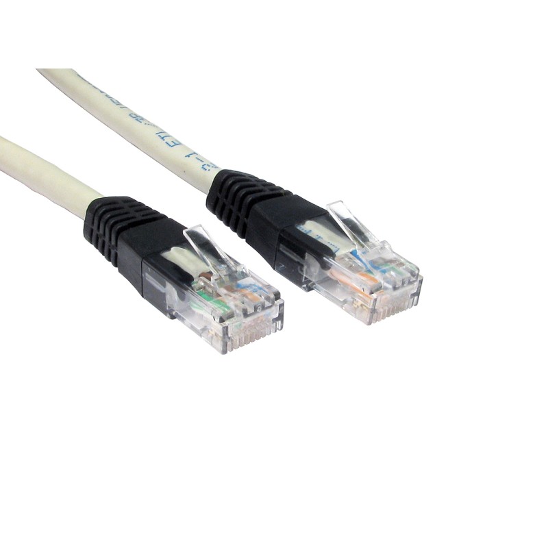 1 pcs - RS PRO Cat6 Straight Male RJ45 to Straight Male RJ45 Ethernet Cable, UTP, Grey PVC Sheath, 1m