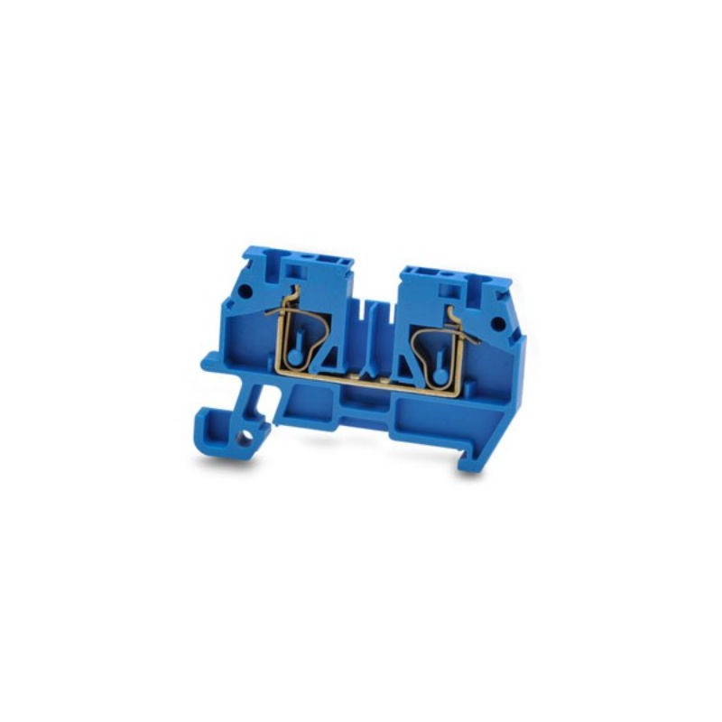 1 Box of 10 - RS PRO Blue Earth Terminal Block, 2.5mm², 1-Level, Spring Termination