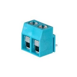 1 pcs : TB003V-500-P02BE - Fixed Terminal Blocks Terminal block, screw type, 5.00 , vertical, 2 poles, CUI Blue, Philip's head s
