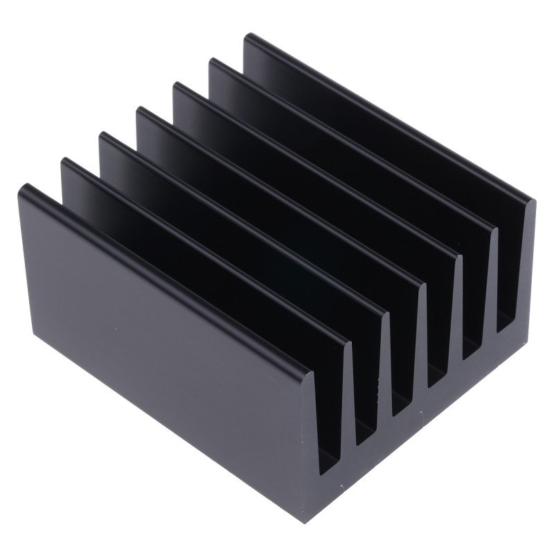 1 pcs - Heatsink, Universal Rectangular Alu, 1.9K/W, 75 x 66 x 40mm