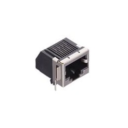 1 pcs : GDLX-S-88K - Modular Connectors / Ethernet Connectors 8P8C R/A PCB BLACK LPR PNLSTPS SHLD KEY