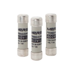 1 Box of 10 - Mersen 2A Slow-Blow Ceramic Cartridge Fuse, 8.5 x 31.5mm