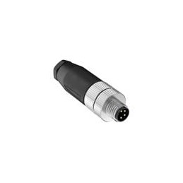 1 pcs : BFW-M8M4-4X - Circular Metric Connectors Field Wireable Connector, M8, Male, 4-pin, Straight, 24 AWG 3.5-5mm Range