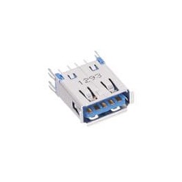 1 pcs : GSB4121371CHR - USB Connectors USB 3.1 GEN2 STD A RECP VERTICAL DIP