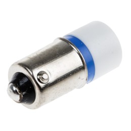1 pcs - RS PRO Blue LED Indicator Lamp, 6V ac/dc, BA9s Base, 10mm Diameter, 490mcd