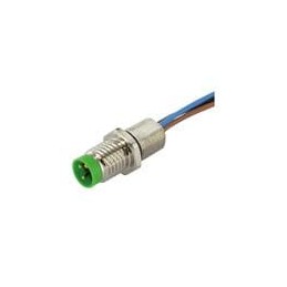 1 pcs : 7000-08563-9690050 - DIN Connectors M8 male receptacle front mount incl. nut, wires PP 4x0,25 0,5m