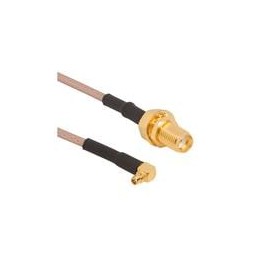 1 pcs : 245106-01-12.00 - RF Cable Assemblies SMA STR Bkhd JK-MMCX R/A PLG RG316 12IN