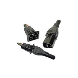 1 pcs : 2002G3-BK - Heavy Duty Power Connectors SAF-D-GRD RECEPT HSG 1.0MM PANEL