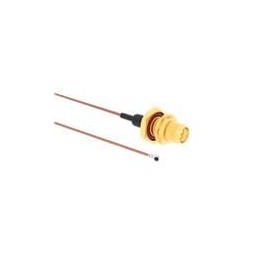 1 pcs : 095-902-578-150 - RF Cable Assemblies AMC Right Angle Plug to RP-SMA Straight Bulkhead Jack RG-178 50 Ohm 150 mm