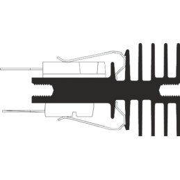1 pcs - Heatsink, 6.49K/W, 50 x 30 x 47.2mm, Clip
