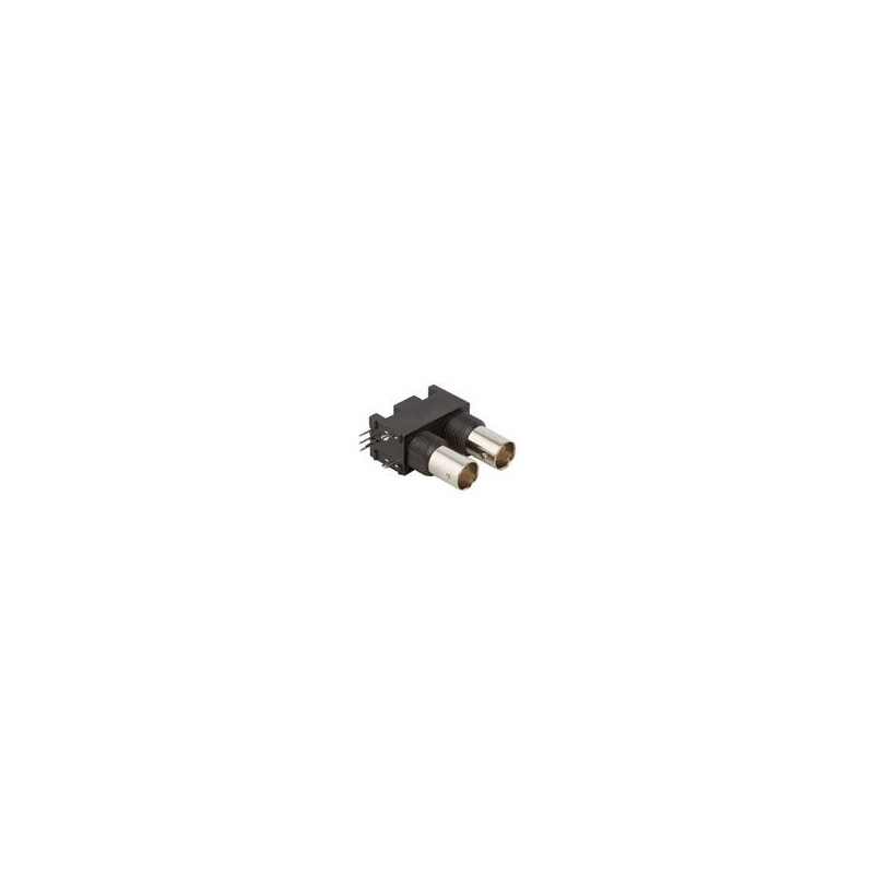 1 pcs : 112661 - RF Connectors / Coaxial Connectors BNC DUAL STACK PCB RECPT BLACK