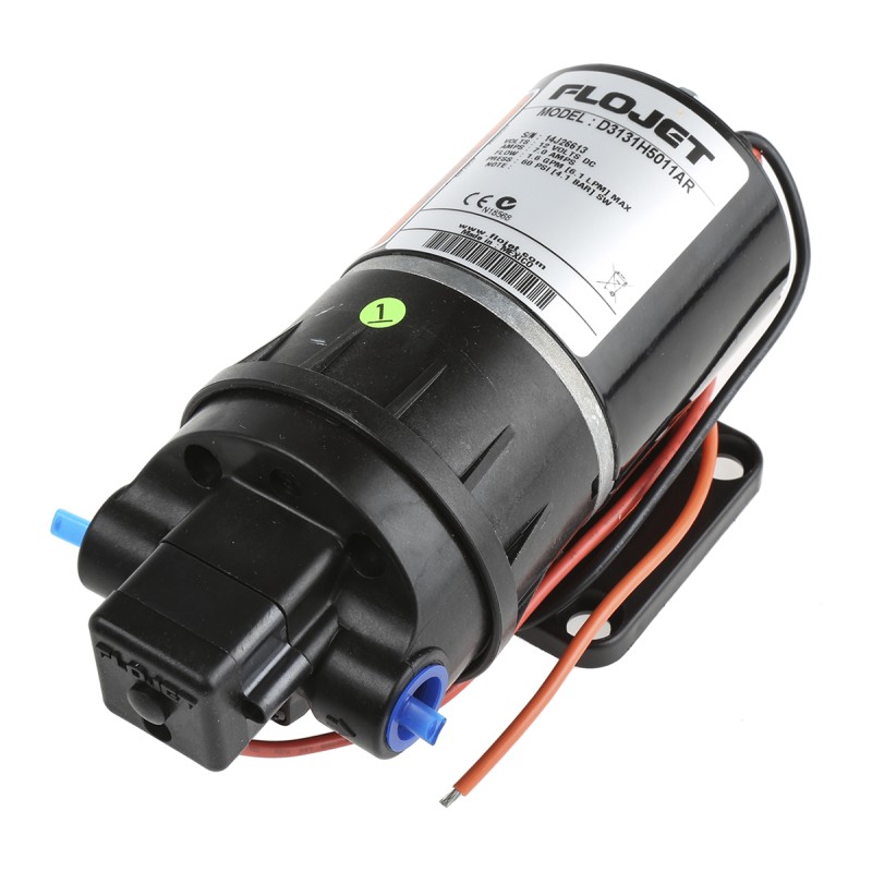 1 pcs - Xylem Flojet Diaphragm Electric Operated Positive Displacement Pump, 5.3L/min, 4.2 bar, 12 V dc