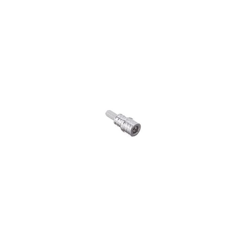 1 pcs : EZ-195-QM-X - RF Connectors / Coaxial Connectors QMA-male (plug) crimp connector, non-solder pin, no braid trim