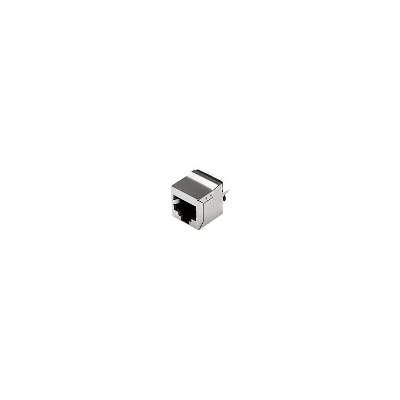 1 pcs : CRJ043-1-TH - Modular Connectors / Ethernet Connectors RJ jack, 1 port, 8P8C, 6u, shielded