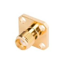 1 pcs : 2950-6081 - RF Connectors / Coaxial Connectors SMA F FlangMountConn 4 Hole (Solder Pot)