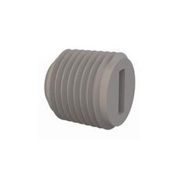 1 pcs : 62NPT01227 - Conduit Fittings & Accessories Pipe Plugs, Round, 1/8-27 NPT Thread, .390 Lg, Natural, Nylon