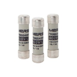 1 Box of 10 - Mersen 6A Slow-Blow Ceramic Cartridge Fuse, 8.5 x 31.5mm