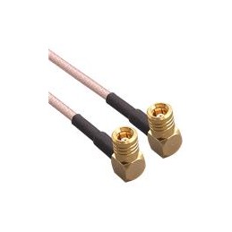 1 pcs : CSE-SBRM-305-SBRM - RF Cable Assemblies Cable Assembly Coaxial Right-Angle SMB Plug to Right-Angle SMB Plug RG-316 12.00