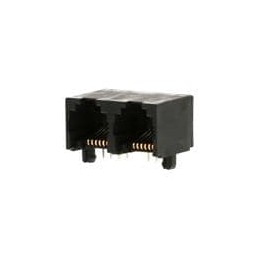 1 pcs : 43814-6621 - Modular Connectors / Ethernet Connectors 6/6 2 PORTS RA