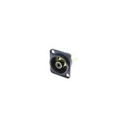 1 pcs : NF2D-B-0 - RCA Phono Connectors Jacks RCA D style Black/Black