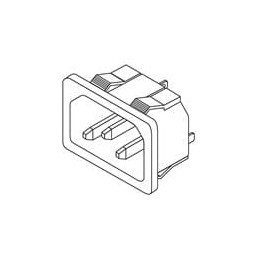 1 pcs : 161-0711-2-E - AC Power Entry Modules INLET PCB MOUNT