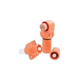 1 pcs : SLPPA25BSR - Heavy Duty Power Connectors 5.7mmSL+plug, rt ang Seal25mm sq, red