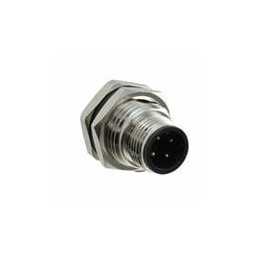 1 pcs : 860-004-11SR004 - Circular Metric Connectors M12 4P A-CD ML VERT PNL SS SHL, SS NUT