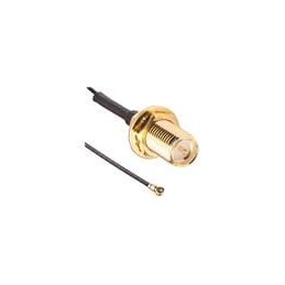 1 pcs : CSJ-RGFB-200-MHF4 - RF Cable Assemblies RP-SMA female bulkhead to right angle IPEX MHF4 plug with 200mm of 0.81mm cable