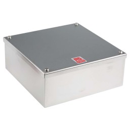 1 pcs - RS PRO 316 Stainless Steel Satin Adaptable Enclosure Box, 220mm x 220mm x 85mm