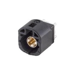 1 pcs : D4S12H-40MA5-A - RF Connectors / Coaxial Connectors Straight Plug PCB w/Housing T&R Black