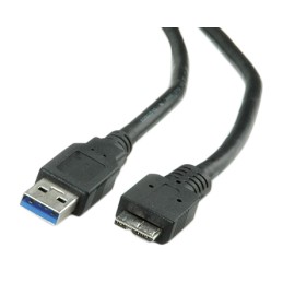 1 pcs - Roline USB 3.0 Cable, Male USB A to Male Micro USB B Cable, 3m