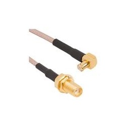 1 pcs : 245130-01-24.00 - RF Cable Assemblies SMA STR Blkhd JK-MCX R/A PLG RG316 24IN