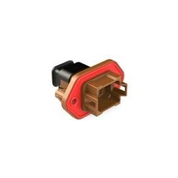 1 pcs : AT04-08PD-PM15 - Automotive Connectors 8 Position Receptacle, Pin, Panel Mount, Key D, Self-Threading, Strain Relief