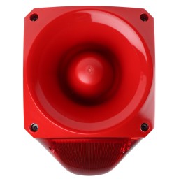 1 pcs - Klaxon Nexus Series Red Sounder Beacon, 110 V ac, 230 V ac, Wall Mount, 120dB at 1 Metre