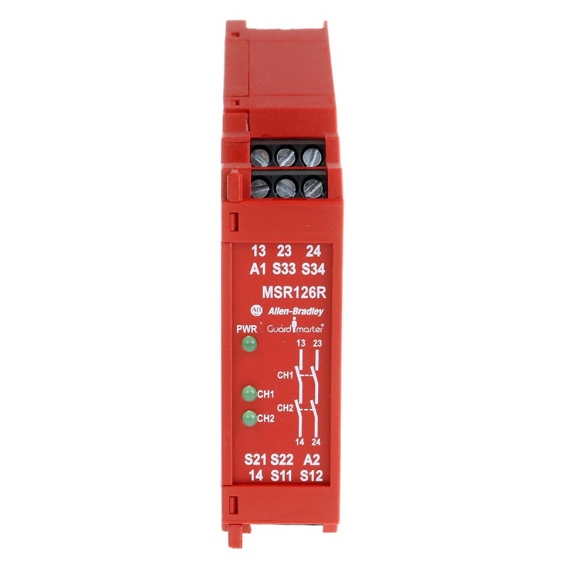 1 pcs - Rockwell Automation Single-Channel Light Beam/Curtain, Safety Switch/Interlock Safety Relay, 24V ac/dc, 2 Safety