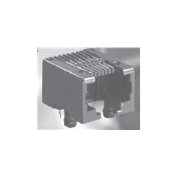 1 pcs : GMX-N-66 - Modular Connectors / Ethernet Connectors 6P6C R/A PCB BLACK LOW PROFILE