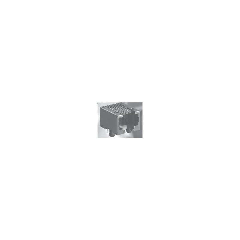 1 pcs : GMX-N-66 - Modular Connectors / Ethernet Connectors 6P6C R/A PCB BLACK LOW PROFILE