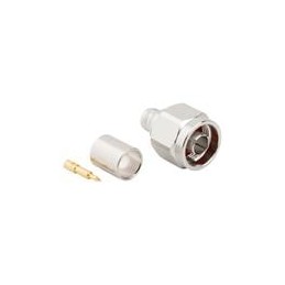 1 pcs : 172102H243HEX - RF Connectors / Coaxial Connectors N CRIMP PLUG LMR400 NEXCOTE HEX NUT