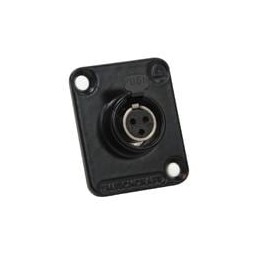 1 pcs : EHT4FBAUPKG - XLR Connectors EH MINI XLR 4P F BLK EPOXY HSG GLD PK