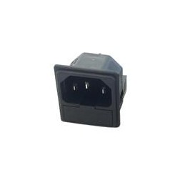1 pcs : PX0675/63/WH - AC Power Entry Modules Flange Mnt IEC Outlet, 6.3mm Tab WH