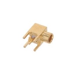 1 pcs : R213665000 - RF Connectors / Coaxial Connectors MCX / RIGHT ANGLE JACK RECEPTACLE FOR PCB SOLDER LEGS