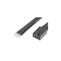 1 pcs : 219659-1083 - Rectangular Cable Assemblies Female-Pigtail (OTS) Cbl Assy Dual Row 300mm Tin Plating 8 Ckt Blk