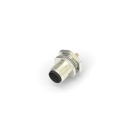 1 pcs : T4132012121-000 - Circular Metric Connectors M12 A-code Sold Wire 12P Front MNT Male