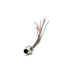 1 pcs : M12A-10PMMS-SF8C15 - Sensor Cables / Actuator Cables M12Panelw/Wire Harns 10PIN M CONN M PIN