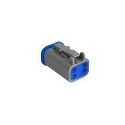 1 pcs : PX0108S03GY - Rectangular Mil Spec Connectors 3Sckt Male Hsg Gry Rec Conn