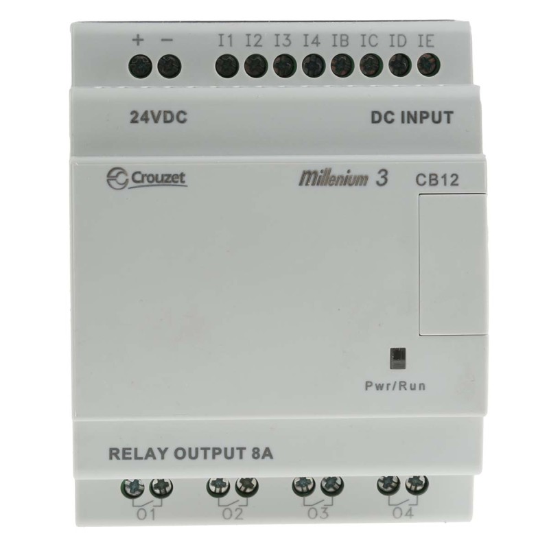 1 pcs - Crouzet Millenium 3 Series Logic Module, 24 V dc Supply, Relay Output, 8-Input, Analogue, Digital Input